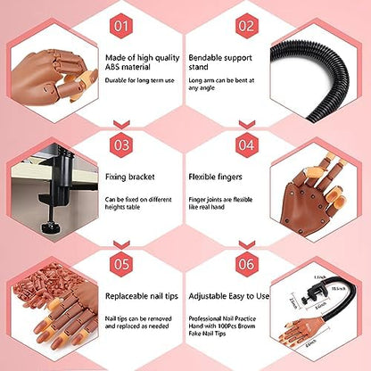Full view of Deciniee nail technician training kit components