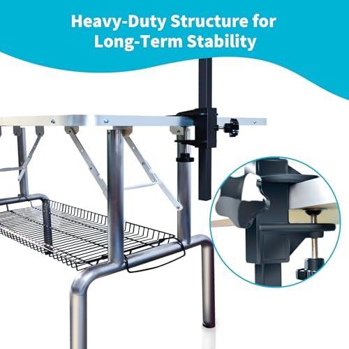 Shelandy grooming table heavy duty steel legs
