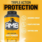 Back label of Anti Monkey Butt foot powder with talc-free ingredients list.