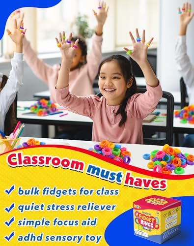 KLT fidget rings being used on fingers for stress relief