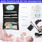 Supromomi travel diaper bag mounted on luggage handle