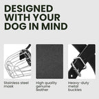 Humane open wire structure of the BRONZEDOG large dog muzzle.