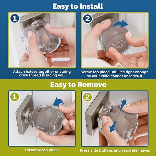 Wappa Baby reusable safety cover installed on round door knob