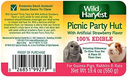 Wild Harvest(TM) Picnic Party Hut, Artificial Strawberry Flavored House for Pets, 1 Ct. - Image 3