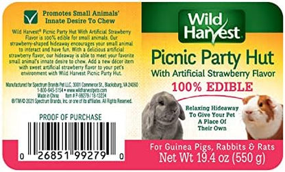 Wild Harvest(TM) Picnic Party Hut, Artificial Strawberry Flavored House for Pets, 1 Ct. - Image 3