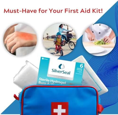 Medagel SilverSeal 6 count pack of moist protective bandages for Indian home first aid kits.