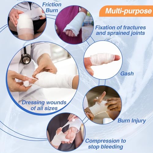 Breathable 3 inch stretch gauze wrap applied on an arm for joint support.