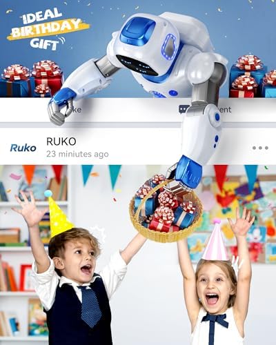 Ruko 1088 robot displaying LED facial expressions