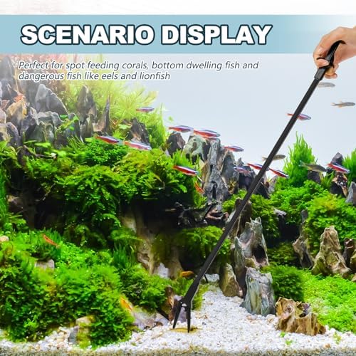 Two pieces of Gisafai long aquascaping tweezers for plant trimming