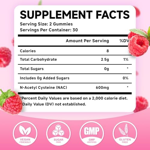 Meenccd NAC dietary supplement raspberry flavor packaging