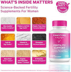 Pink Stork fertility support capsules supplement facts label