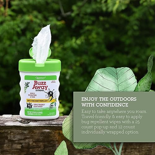 Quantum Health natural mosquito repellent wipes dispenser top lid open mechanism.