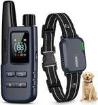 Dark blue rechargeable electric training collar for dogs