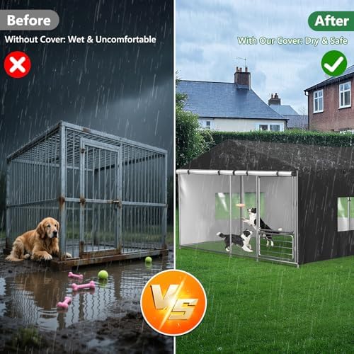 MUTUSHI black full coverage dog kennel shade fabric close up