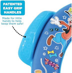 Authentic Mickey Mouse infant toilet training ring placed on standard household bathroom toilet