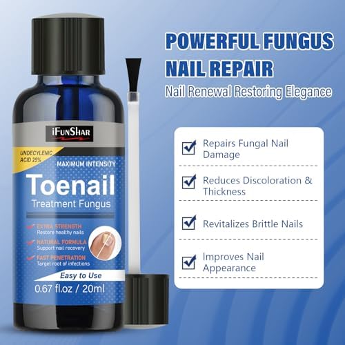 Authentic USA imported fungal nail treatment bottles on white background