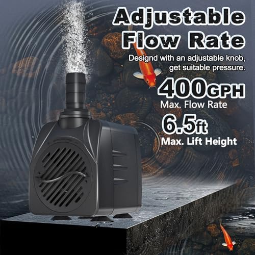 SongLong 25W ultra quiet aquarium pump showing bottom suction cups.