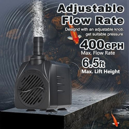 SongLong 25W ultra quiet aquarium pump showing bottom suction cups.