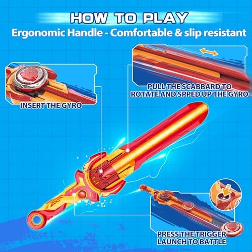 Detailed view of the Infinity Nado sword launcher for kids