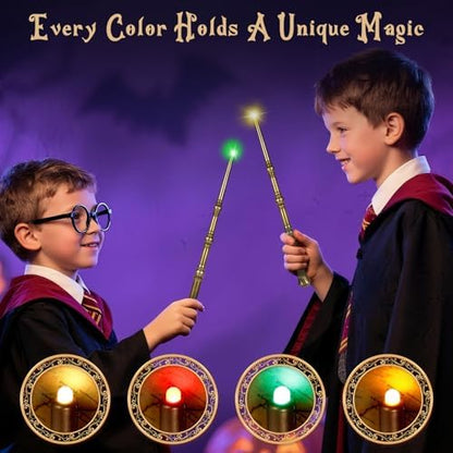 KingVows 8 pack wizard wands demonstrating LED color change