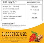 Top view of K2 Organics Berberine with Ceylon Cinnamon bottle