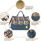 Moclever gray diaper tote bag interior storage compartments