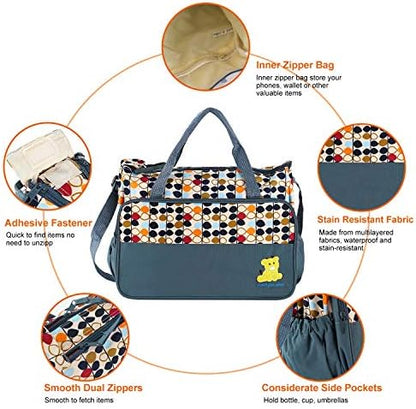 Moclever diaper bag tote set demonstrating wide opening design