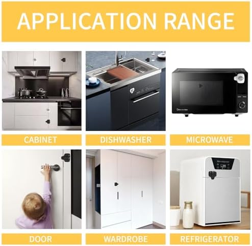 Kitchen appliance safety lock applied to dishwasher door