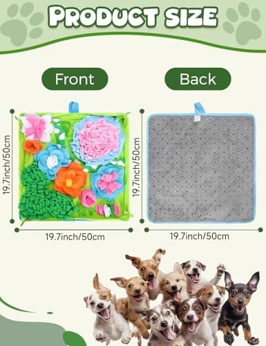 Qxsnuvvlg snuffle mat for dogs non-slip bottom fabric
