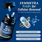 Femmetra cellular energy supplement capsule close-up view