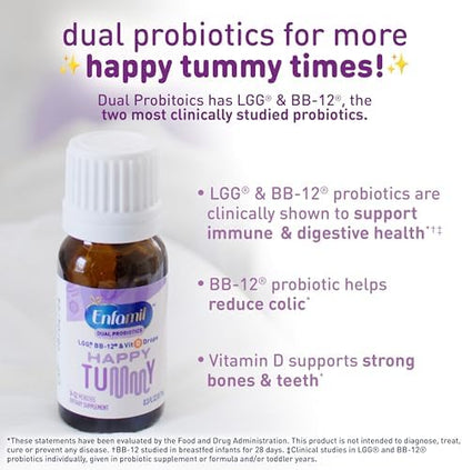 Close up of Enfamil infant probiotic and vitamin D dropper
