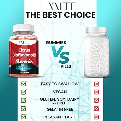 VAITE 1000mg bioflavonoid complex bottle with orange gummies