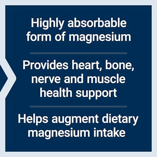 High absorption Life Extension Magnesium Glycinate capsule bottle standing upright on a clean background