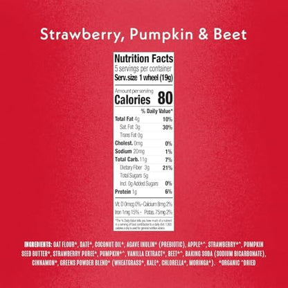 Side angle of the Once Upon a Farm toddler bar box showcasing the organic strawberry, apple, and banana flavor selections.
