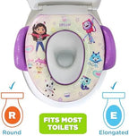 Disassembled Gabby's Dollhouse soft potty seat components for cleaning