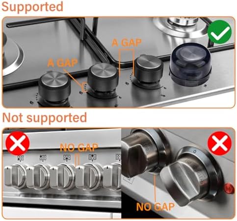 5-Pack Stove Knob Safety Covers,Upgraded Press Gas Stove Knob Locks,Durable Design Childproof Oven Knob Locks for Babies and Pets, Sticky and Easy to Install,Black - Image 3