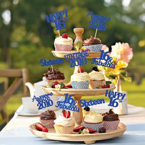 Gyufise cupcake toppers set for sweet sixteen celebration