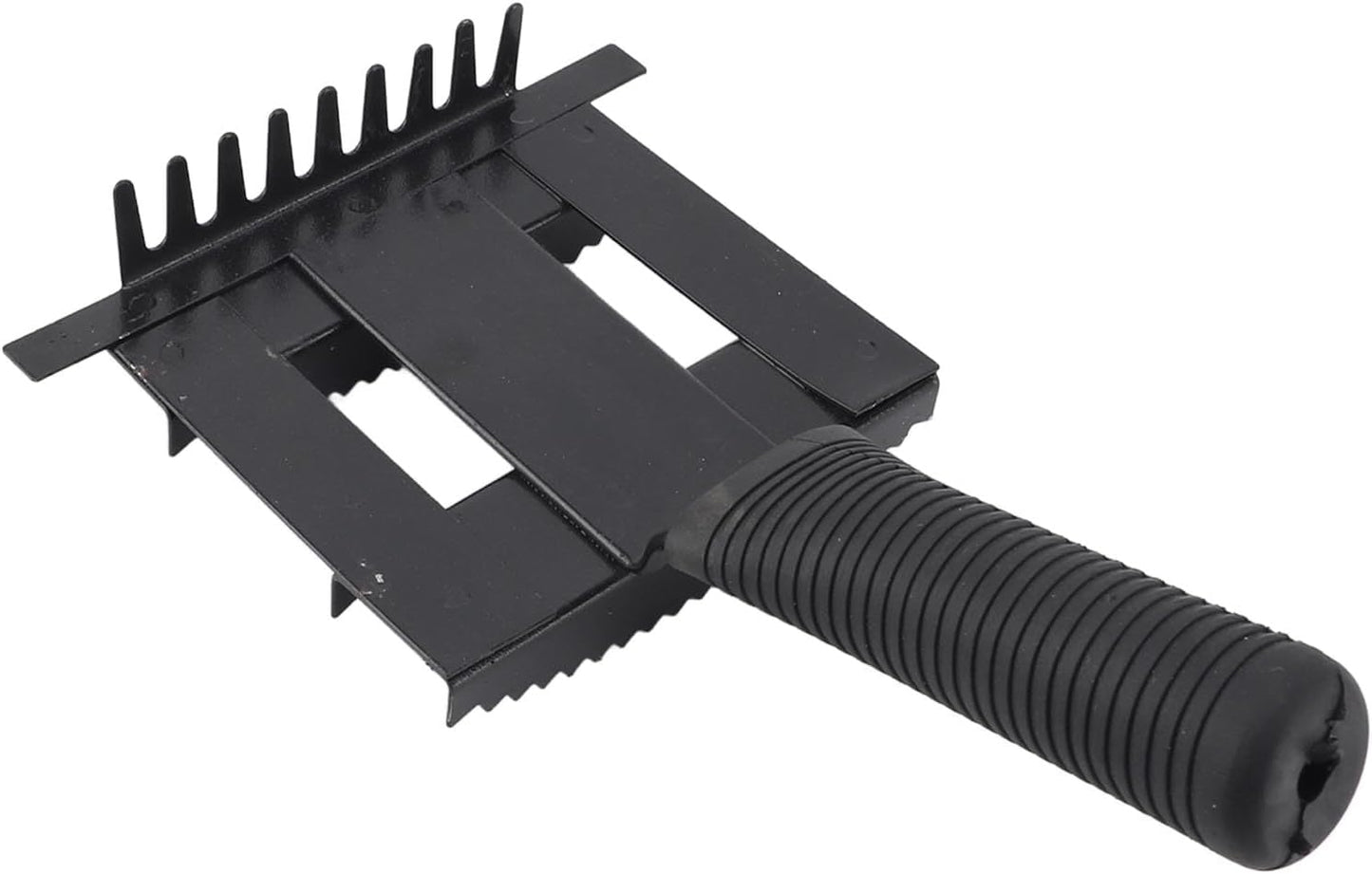 SIXRUN Omabeta livestock shedding comb front view showing dual sided iron teeth