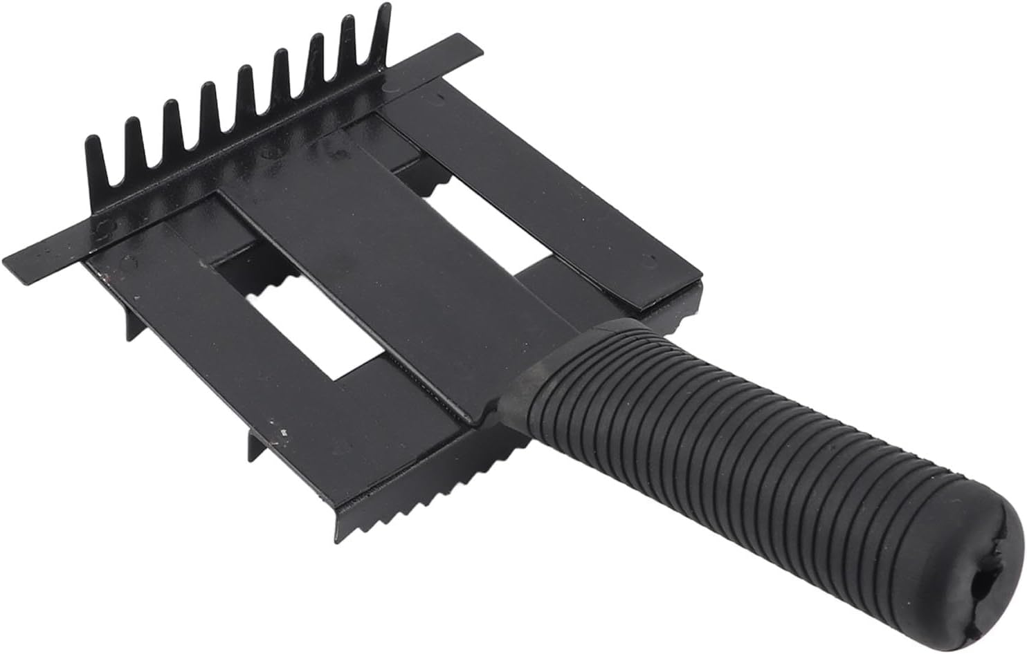 SIXRUN Omabeta livestock shedding comb front view showing dual sided iron teeth