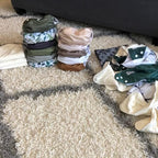 Eco-friendly natural off-white diaper liners laid flat
