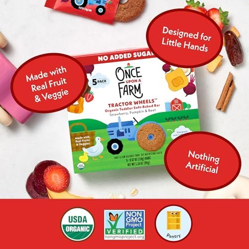 Organic soft baked tractor wheels ingredients statement panel