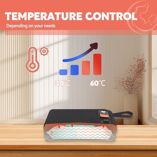 Black portable baby wipe warmer for travel and car