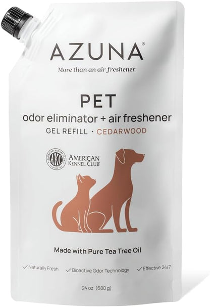 Azuna Pet Odor Eliminator for Strong Odor Gel | Plant Powered Australian Tea Tree Oil | Dog and Cat Room Deodorizer | Child and Pet Safe Air Fresheners for home | Cedarwood Scent | 8oz Pod - Image 11
