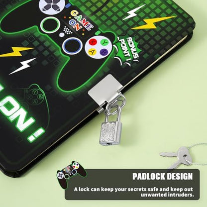 Side view of Wernnsai gaming notebook with lined pages