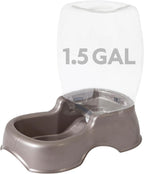 Petmate Pet Cafe Cat and Dog Gravity Water Dispenser - Water Bowl for Cats and Dogs, USA Made, 0.75 GAL, Pearl Gray - Image 14