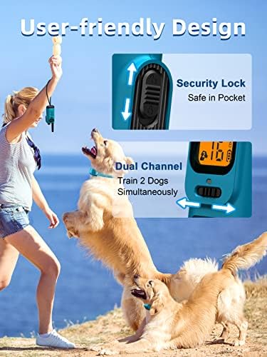 Bousnic training collar remote showing 4000ft range display