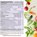 Andrew Lessman Ultimate Eye Support supplement facts label closeup