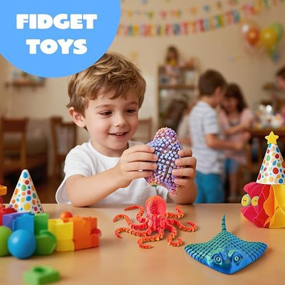 Close up of articulated 3D printed joints on fidget toys