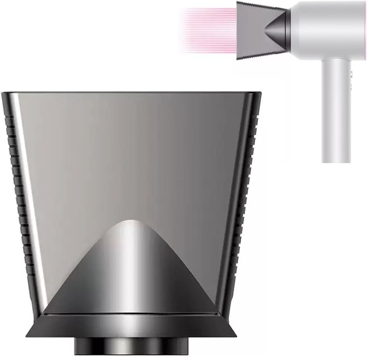 SWAZVAC Supersonic Hair Dryer Styling Concentrator Nozzle front view showcasing the rose pink finish.