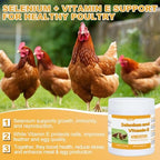 Poultry feeding with Ourea vitamin E and selenium powder mixed